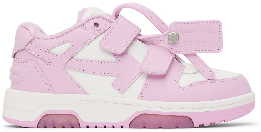 Off-White Kids Pink & White Out Of Office Straps Sneakers Off-White