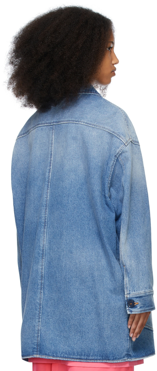 MM6 Maison Margiela Blue Denim ZipUp Jacket MM6 Maison Margiela