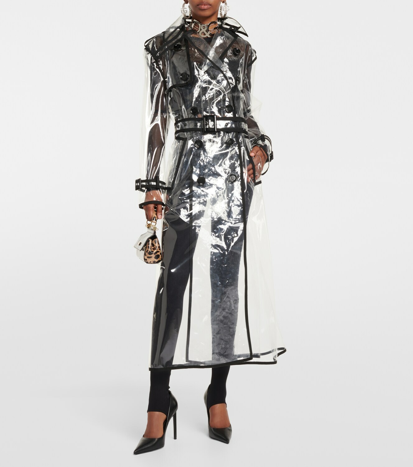 Dolce & Gabbana Blue Camouflage Trench Trench main image 0