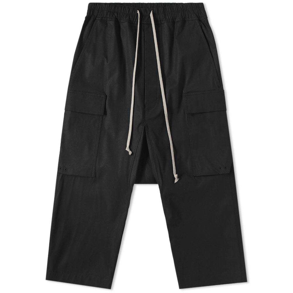 Rick Owens Drawstring Cropped Cargo Pant Black Rick Owens