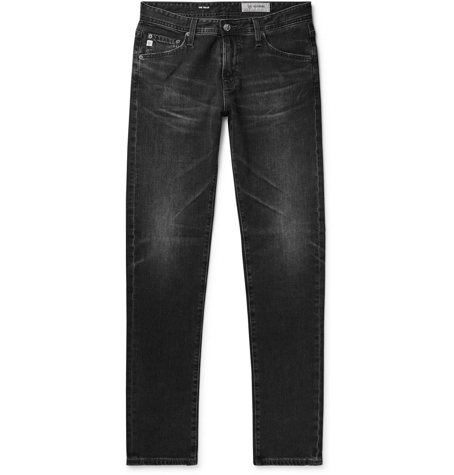 AG Jeans - Tellis Slim-Fit Stretch-Denim Jeans - Black AG Jeans