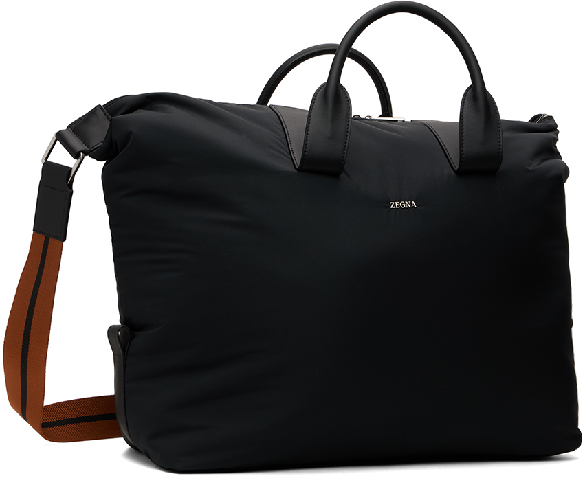 ZEGNA Black Raglan Duffle Bag Zegna