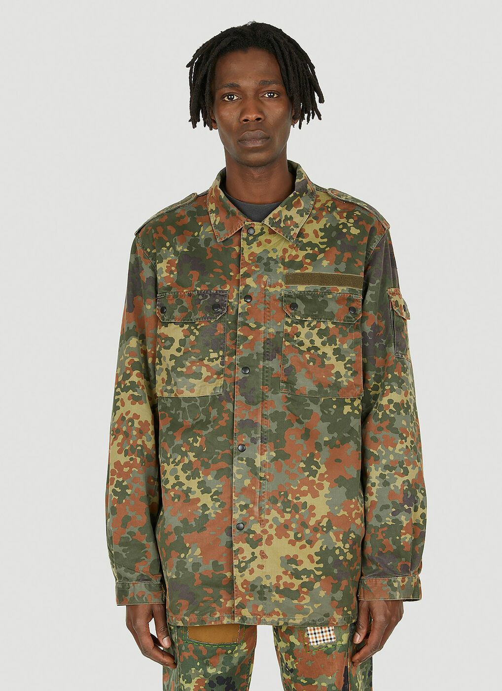 Camo Military Jacket in Green LN-CC