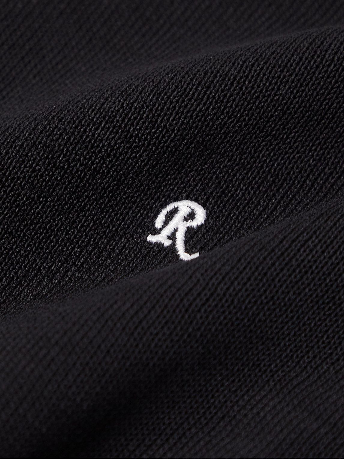 Raf Simons - Slim-Fit Logo-Embroidered Knitted Cotton Polo Shirt ...