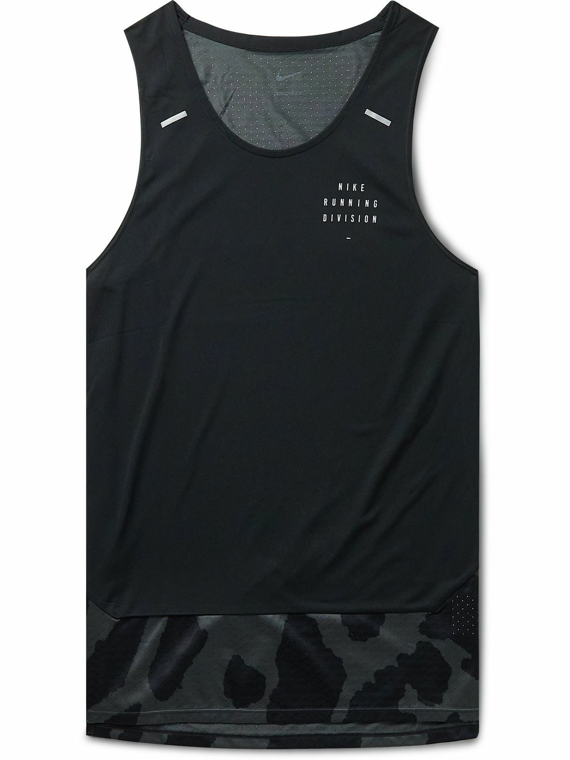 Photo: Nike Running - Run Division Rise 365 Printed Dri-FIT Tank Top - Black