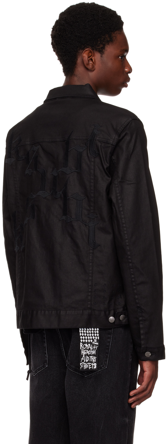Ksubi Black Classic Kult Wax Denim Jacket Ksubi