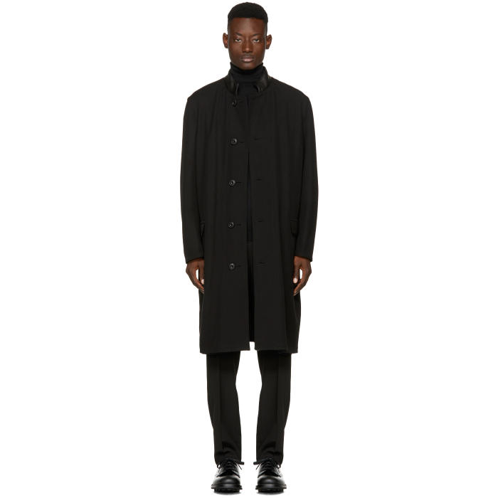 Lemaire Reversible Black Wool Coat Lemaire