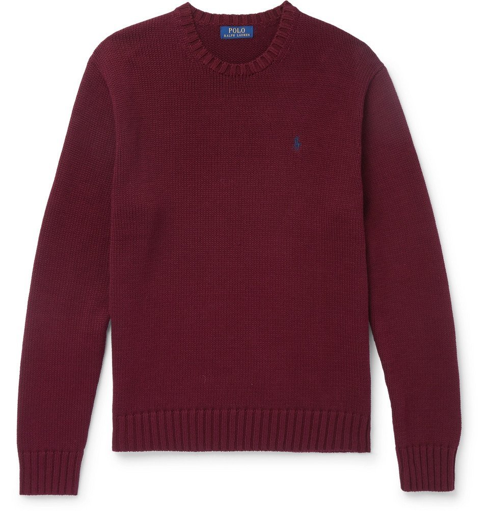 maroon polo sweater