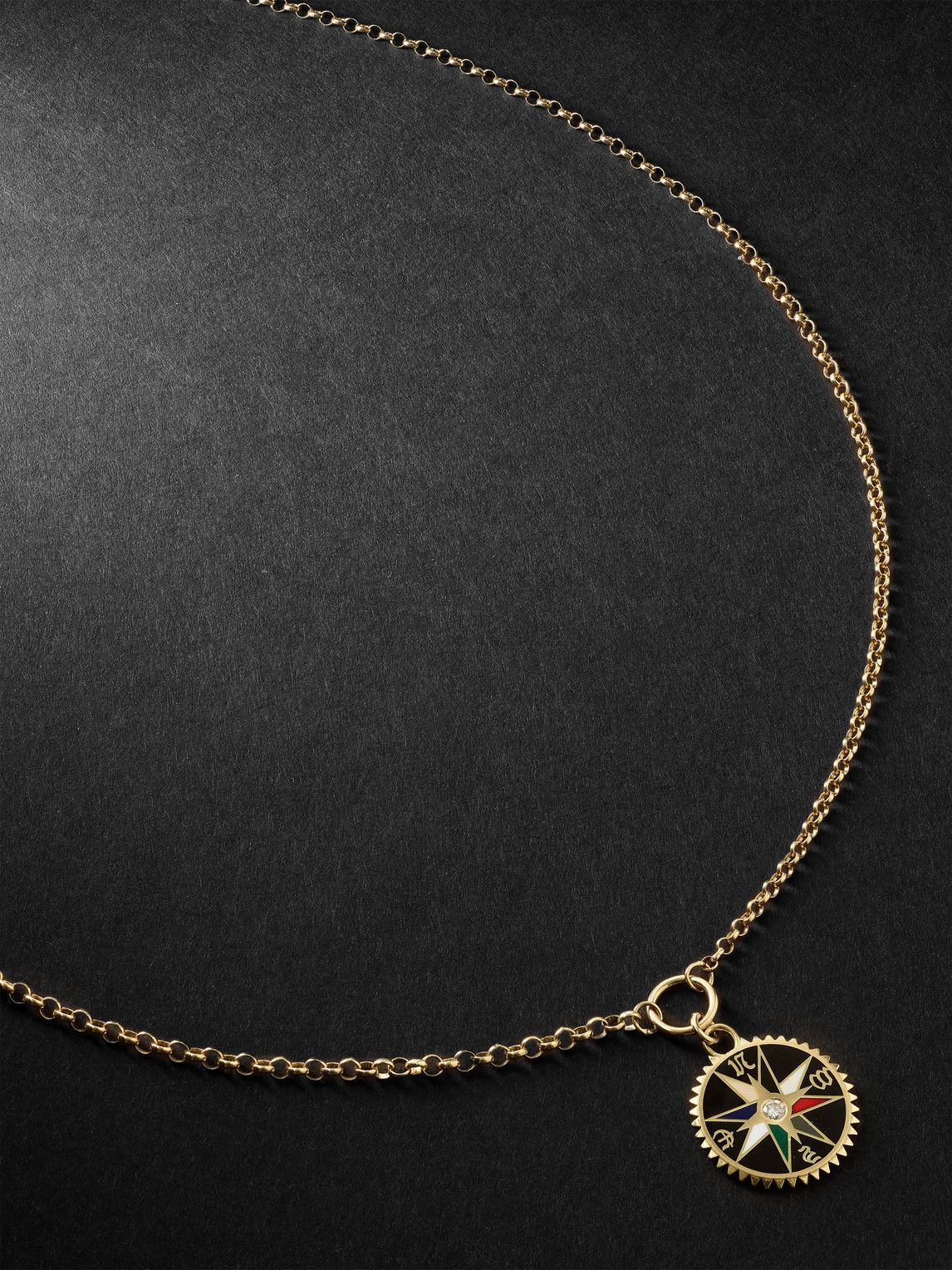 Photo: Foundrae - Course Correction Gold, Diamond and Enamel Necklace