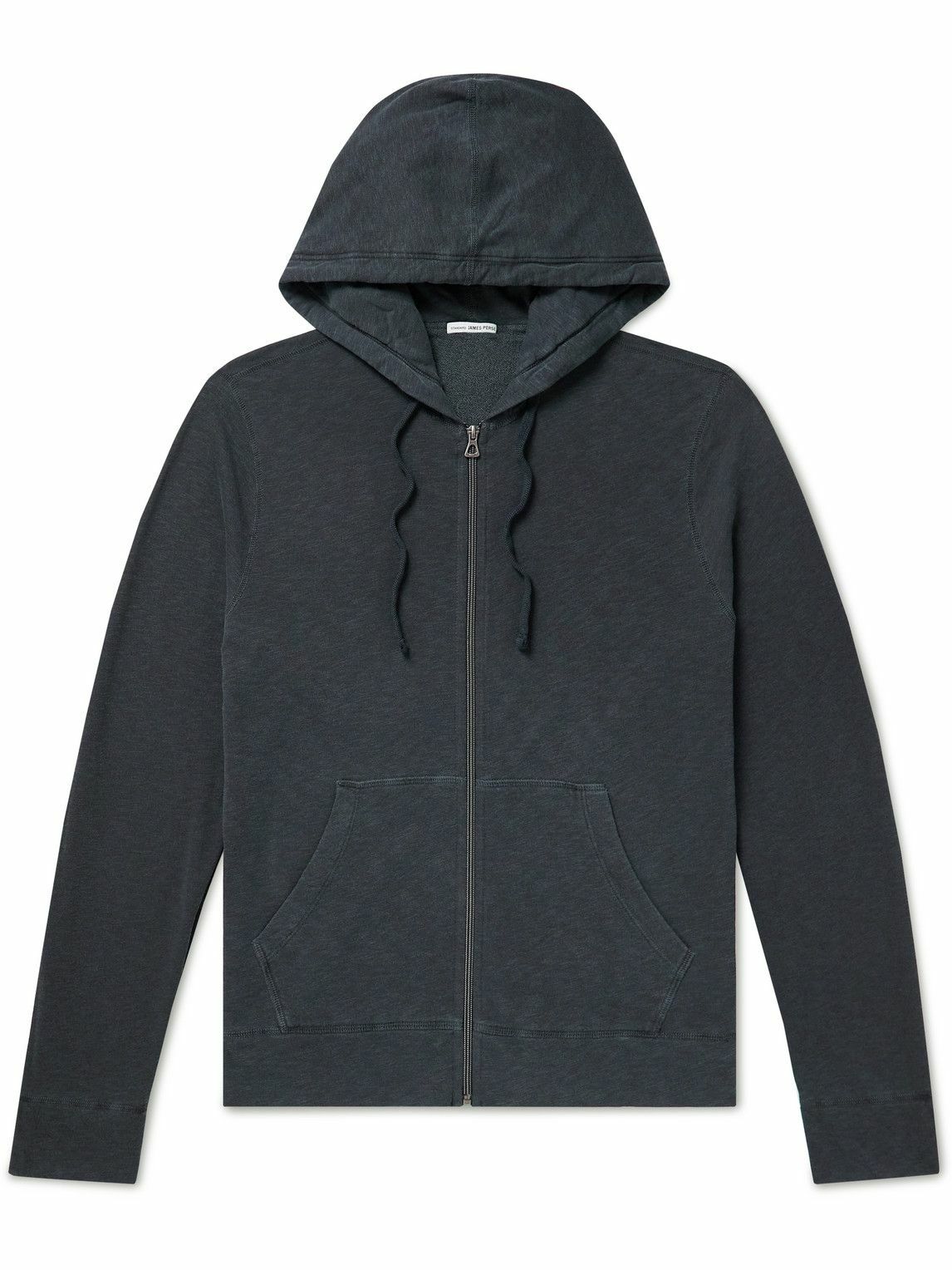 James Perse - Loopback Supima Cotton-Jersey Zip-Up Hoodie - Blue James ...