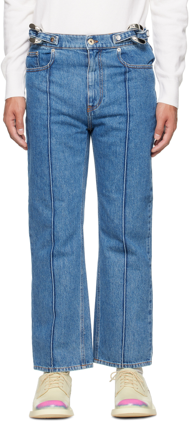 JW Anderson Blue Chain Link Jeans JW Anderson