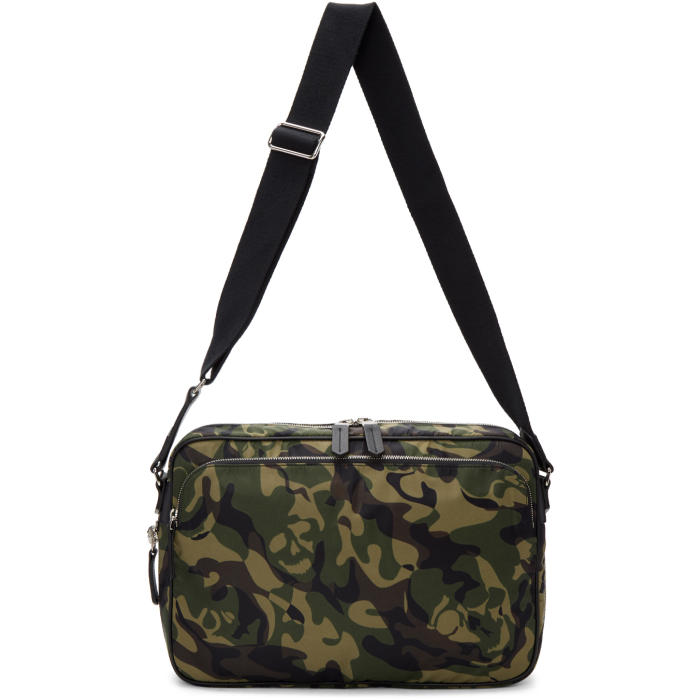 Alexander McQueen Green Camo Messenger Bag Alexander McQueen