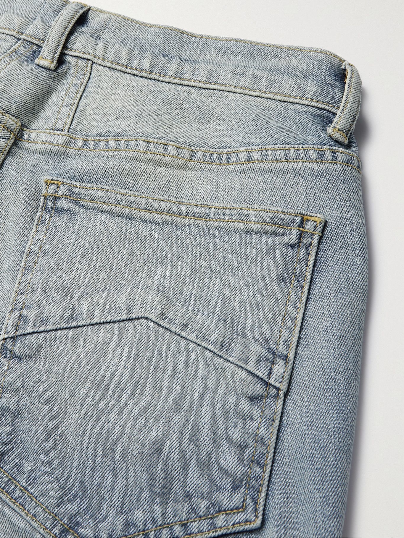 Slim-Fit Zip-Detailed Denim Jeans 