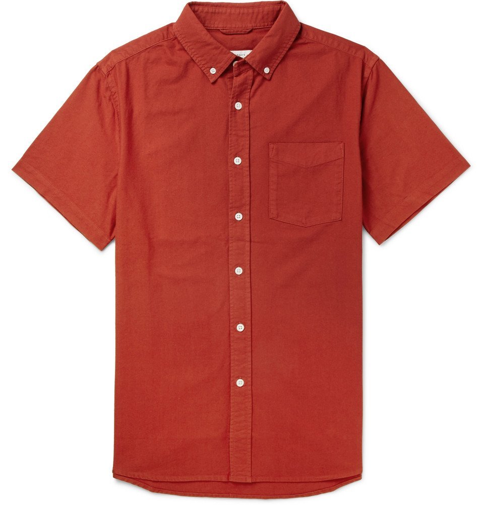 mens red oxford shirt