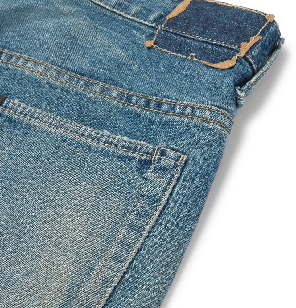 Chimala - Distressed Selvedge Denim Jeans - Men - Blue Chimala