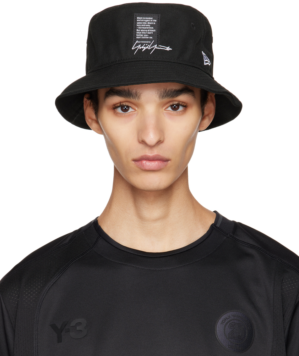 Yohji Yamamoto Black New Era Edition Wool Bucket Hat Yohji Yamamoto