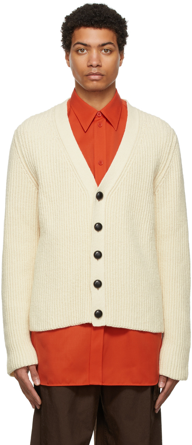 Jil Sander Off-White Knit Cardigan Jil Sander