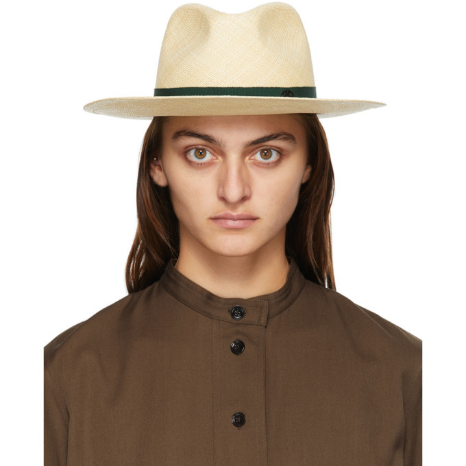 Maison Michel Beige Henrietta Fedora 