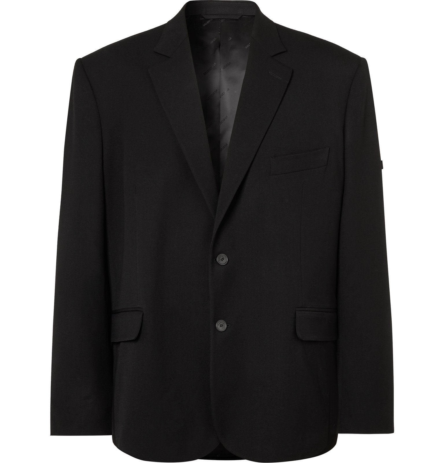 Balenciaga - Black Oversized Wool-Blend Blazer - Black Balenciaga
