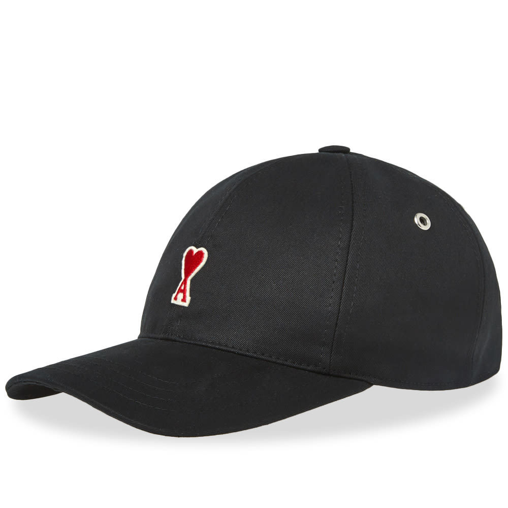 AMI Heart Logo Baseball Cap Black AMI Alexandre Mattiussi