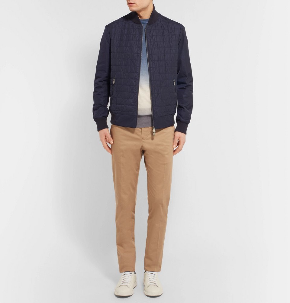 Berluti - Quilted Shell Bomber Jacket - Men - Navy Berluti