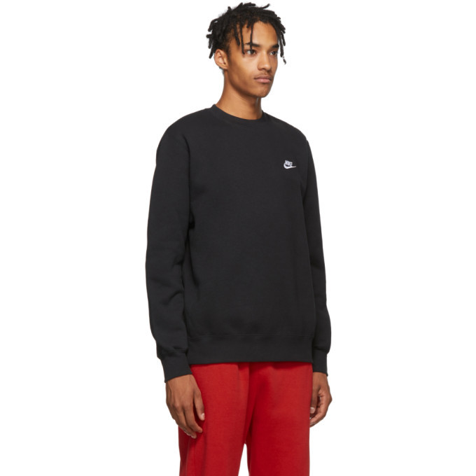 nike black club crewneck sweatshirt