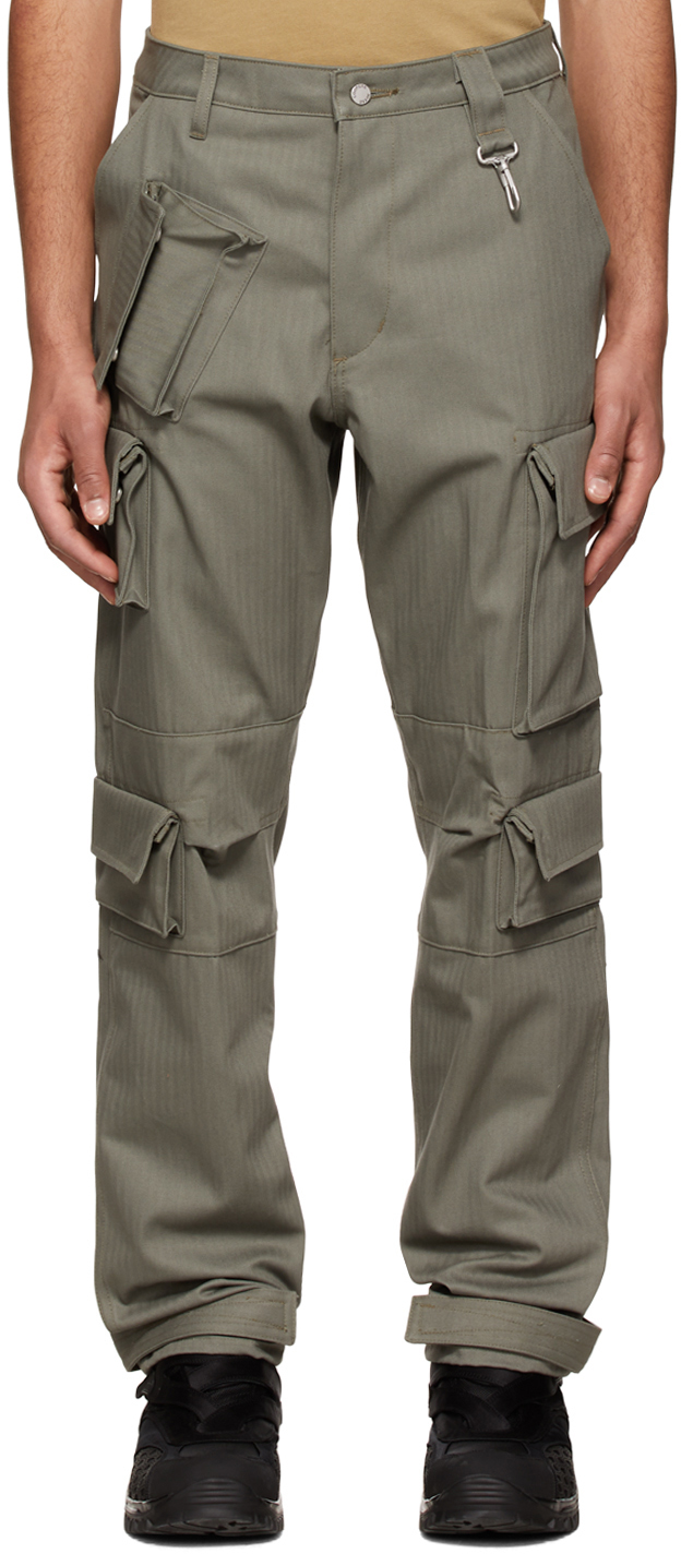 Reese Cooper Green Cotton Cargo Pants Reese Cooper