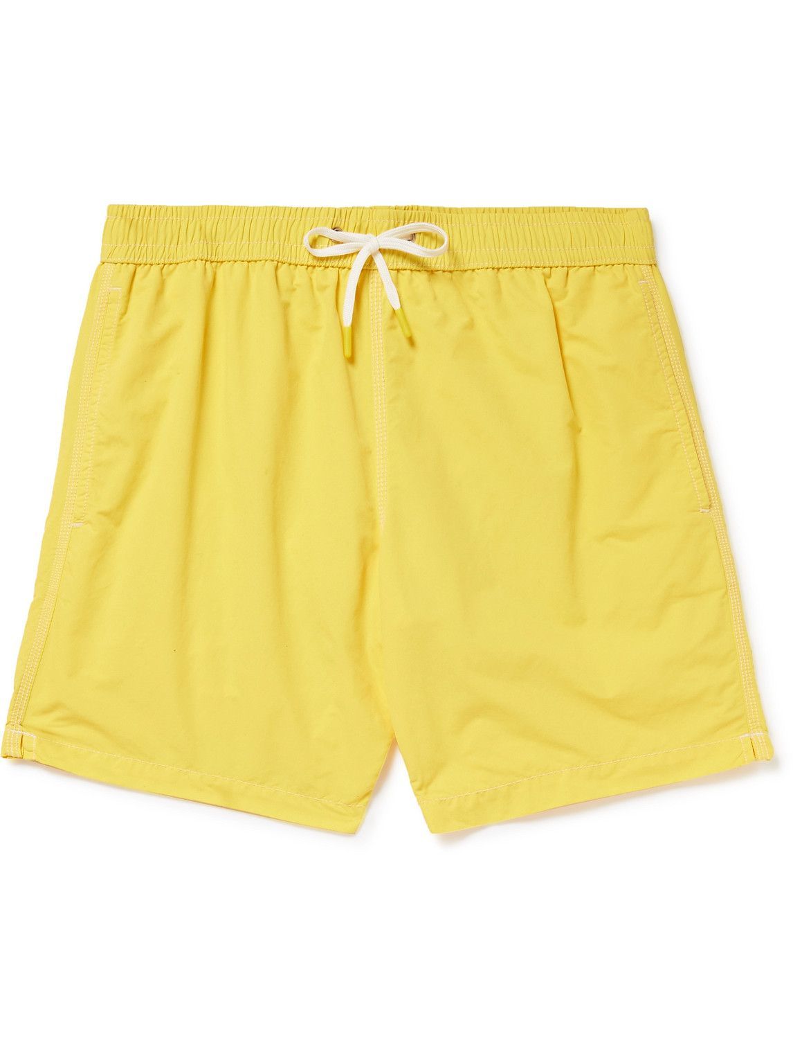 Hartford StraightLeg MidLength Swim Shorts Yellow Hartford