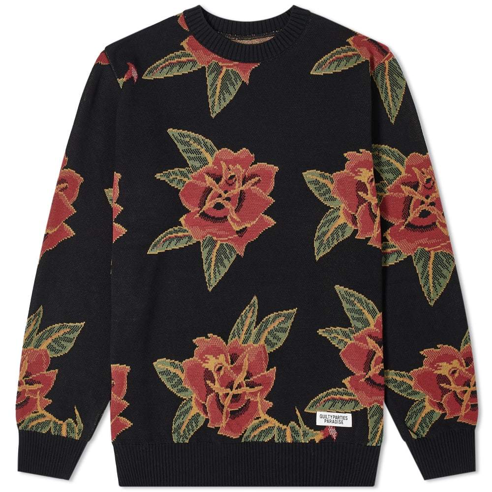 WACKOMARIA FLOWER JACQUARD SWEATER 完売