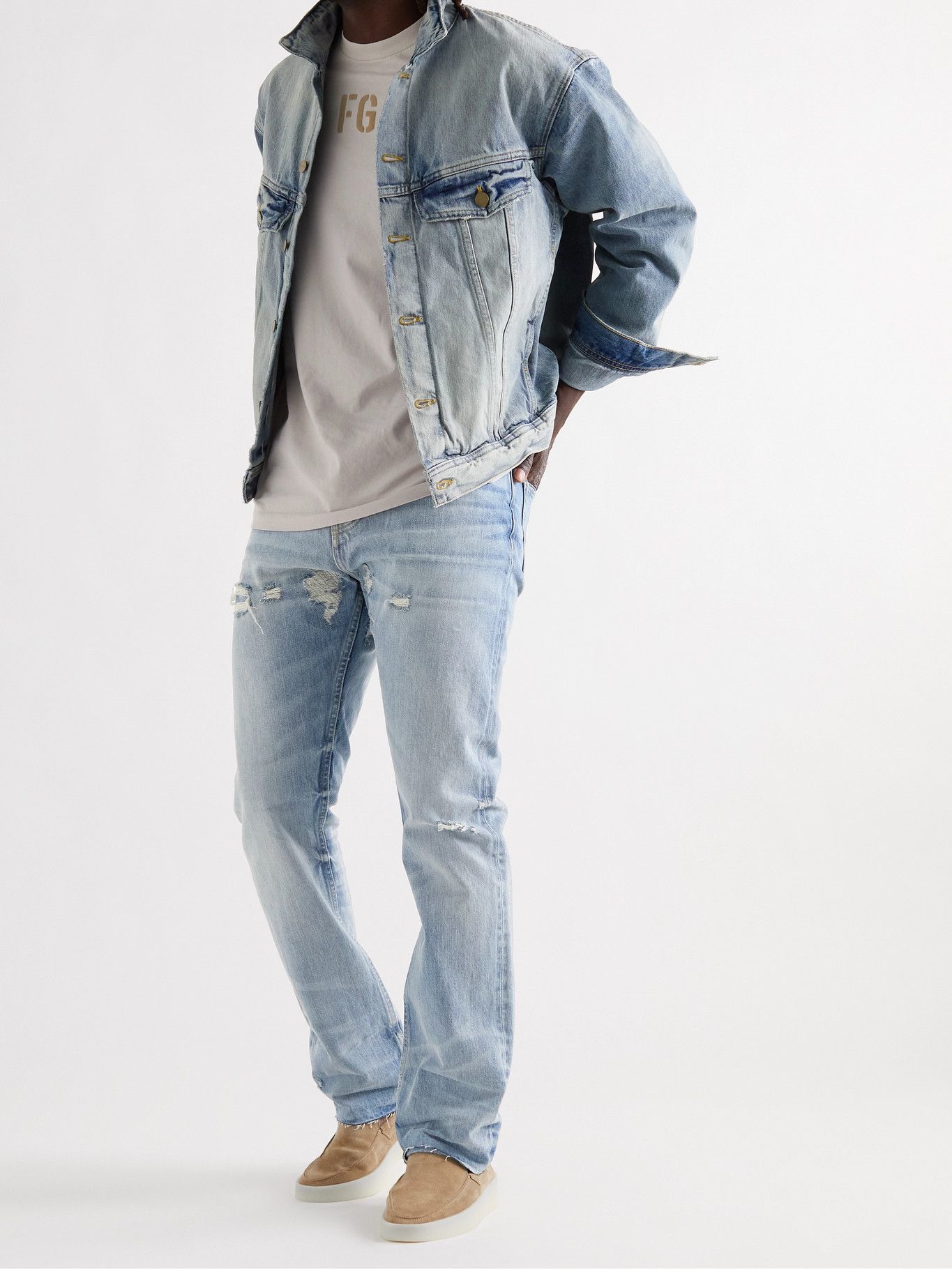 FEAR OF GOD - Distressed Denim Jeans 