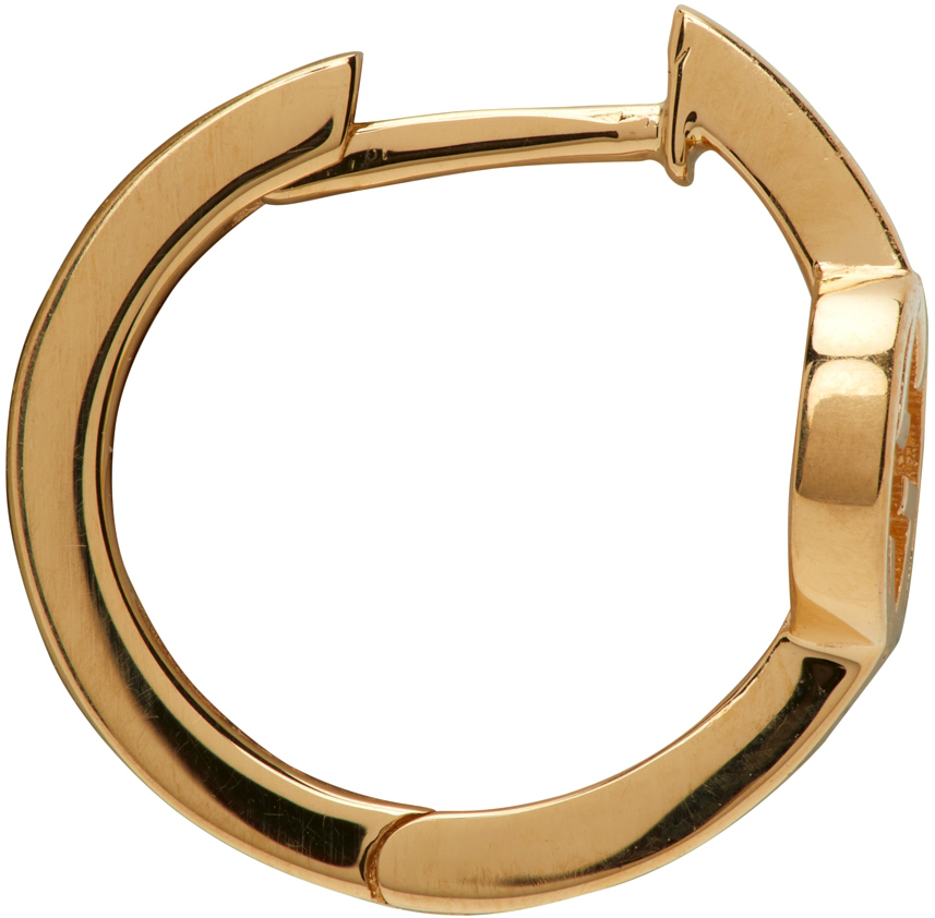 Gucci Gold Interlocking G Single Hoop Earring Gucci