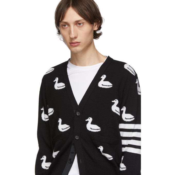 Thom Browne Black Cashmere Intarsia 