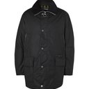 Barbour Gold Standard - Supa-Hunting Padded Waxed-Cotton Jacket - Black