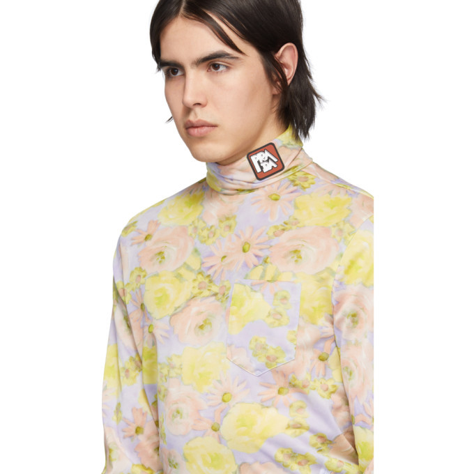 Prada Purple Flower Patch Turtleneck Prada