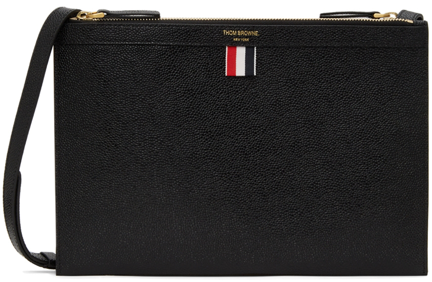 Thom Browne Black DoubleZip Bag Thom Browne