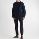 Barbour Gold Standard - Lennox Cable-Knit Wool and Cashmere-Blend Sweater - Blue