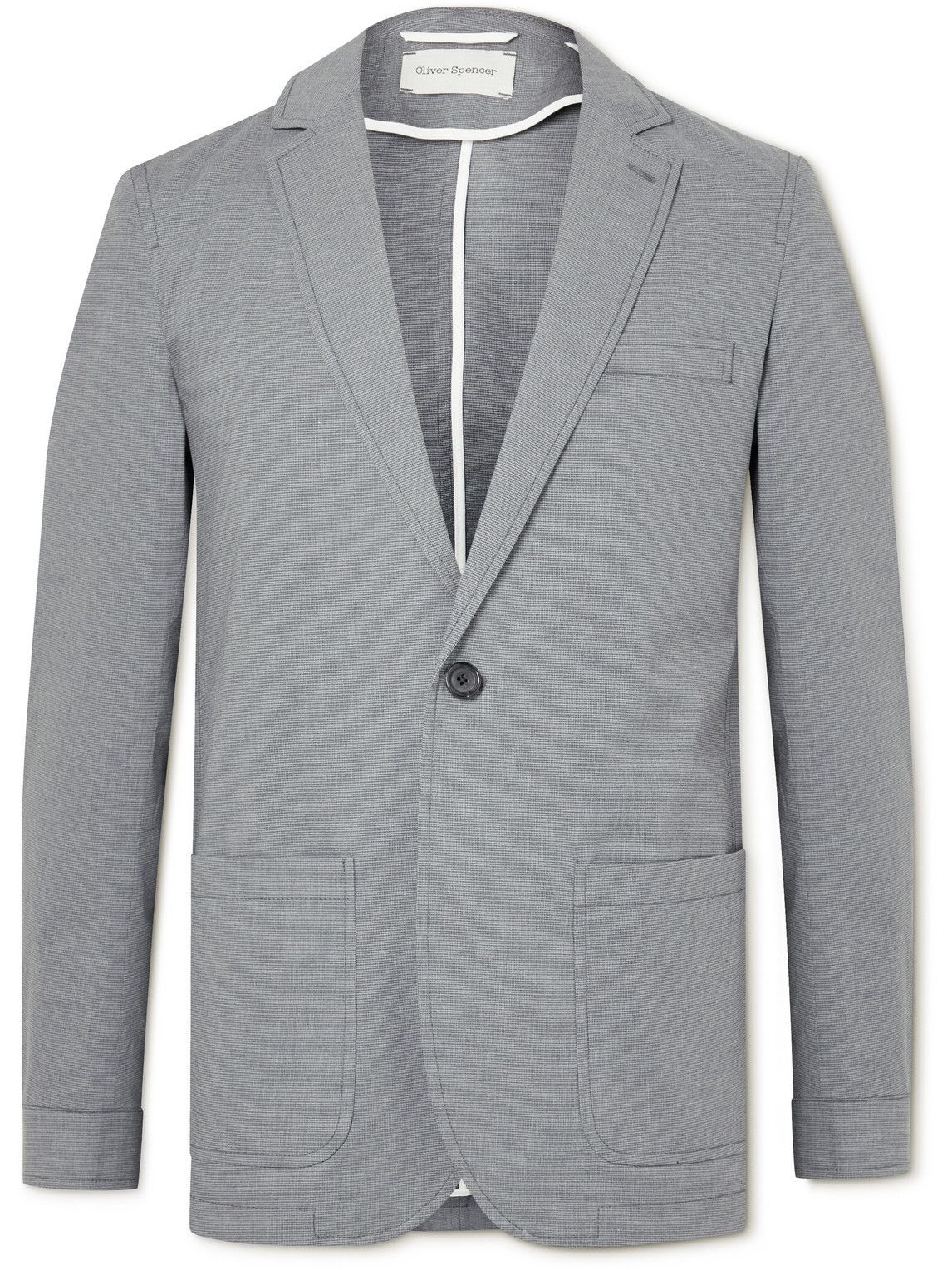 Photo: Oliver Spencer - Fairway Unstructured Cotton-Blend Suit Jacket - Gray