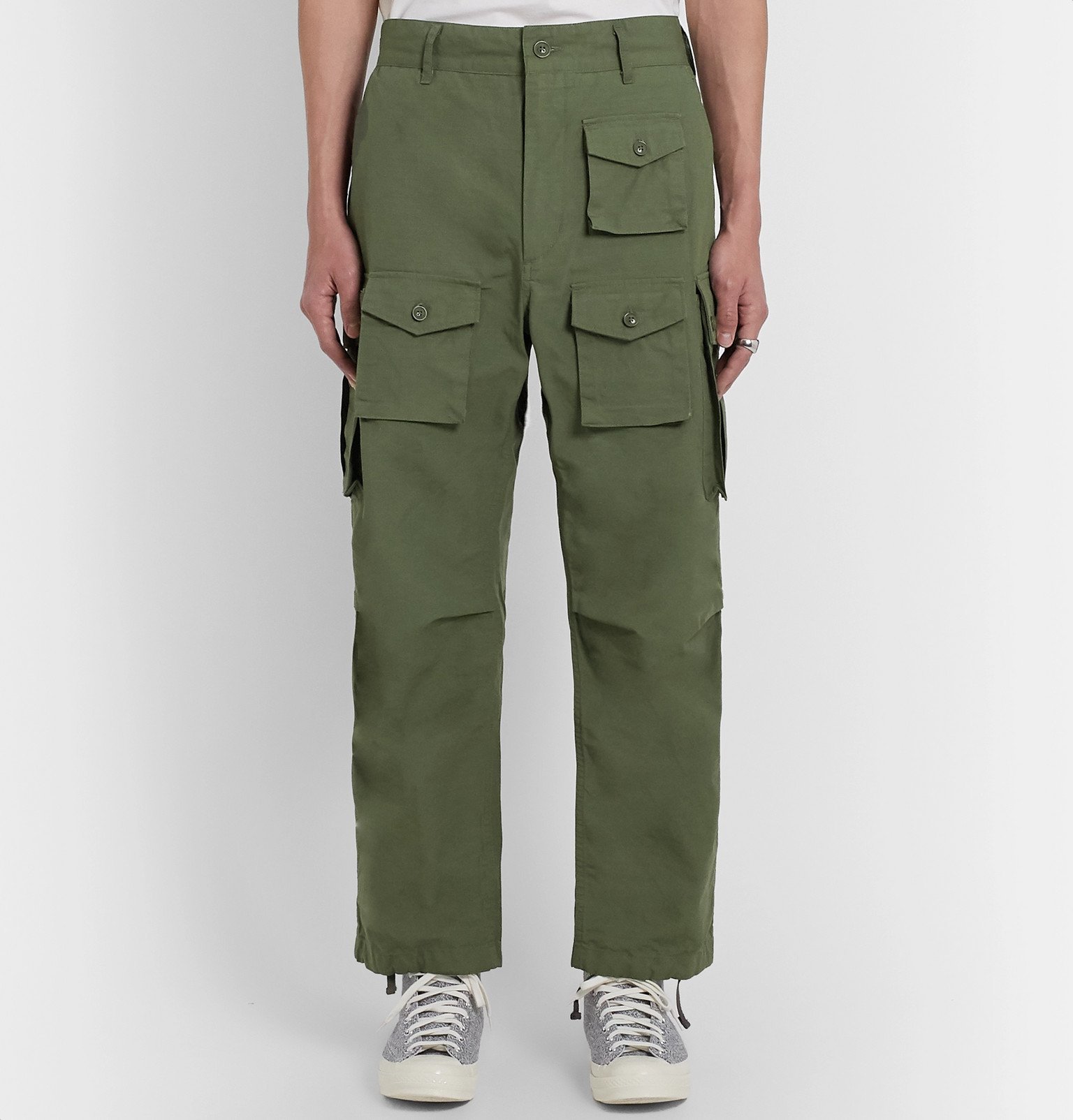 Engineered Garments - Cotton-Ripstop Cargo Trousers - Green Engineered ...