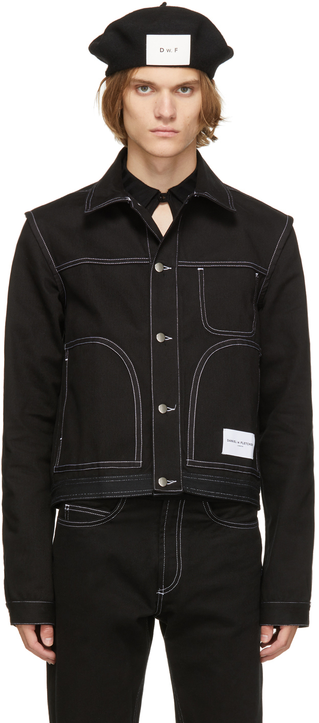 Daniel W. Fletcher Black Denim Contrast 