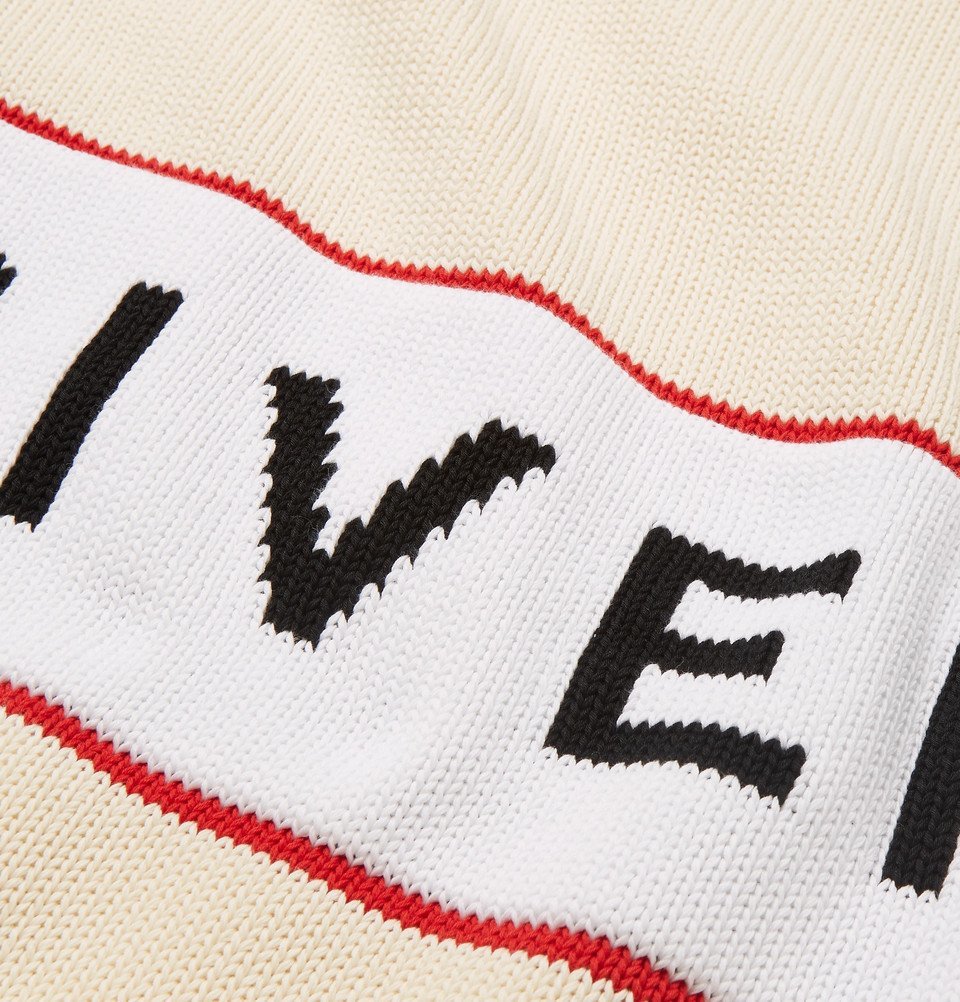 Givenchy - Logo-Intarsia Cotton Sweater - Men - Off-white Givenchy