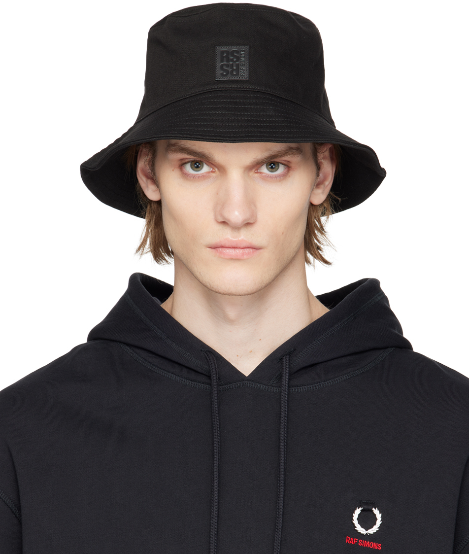 Raf Simons Black Patch Bucket Hat Raf Simons