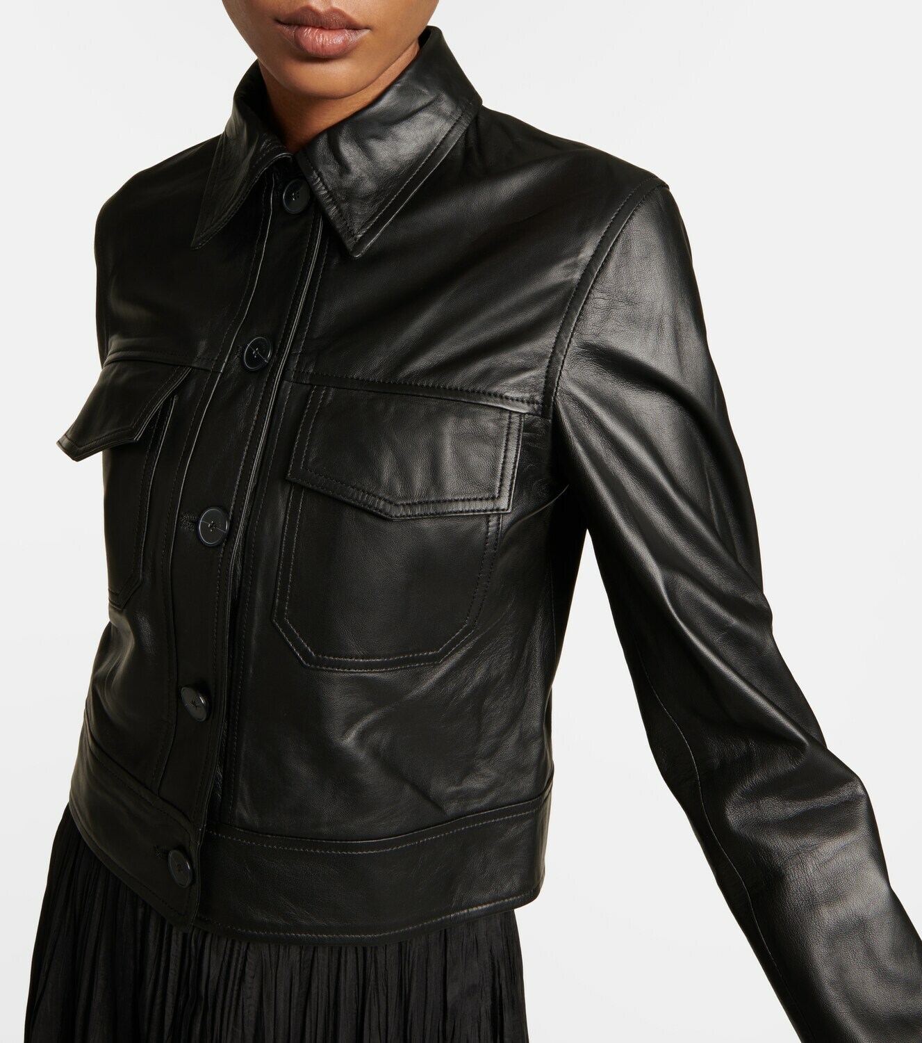 Joseph - Granville cropped leather jacket Joseph