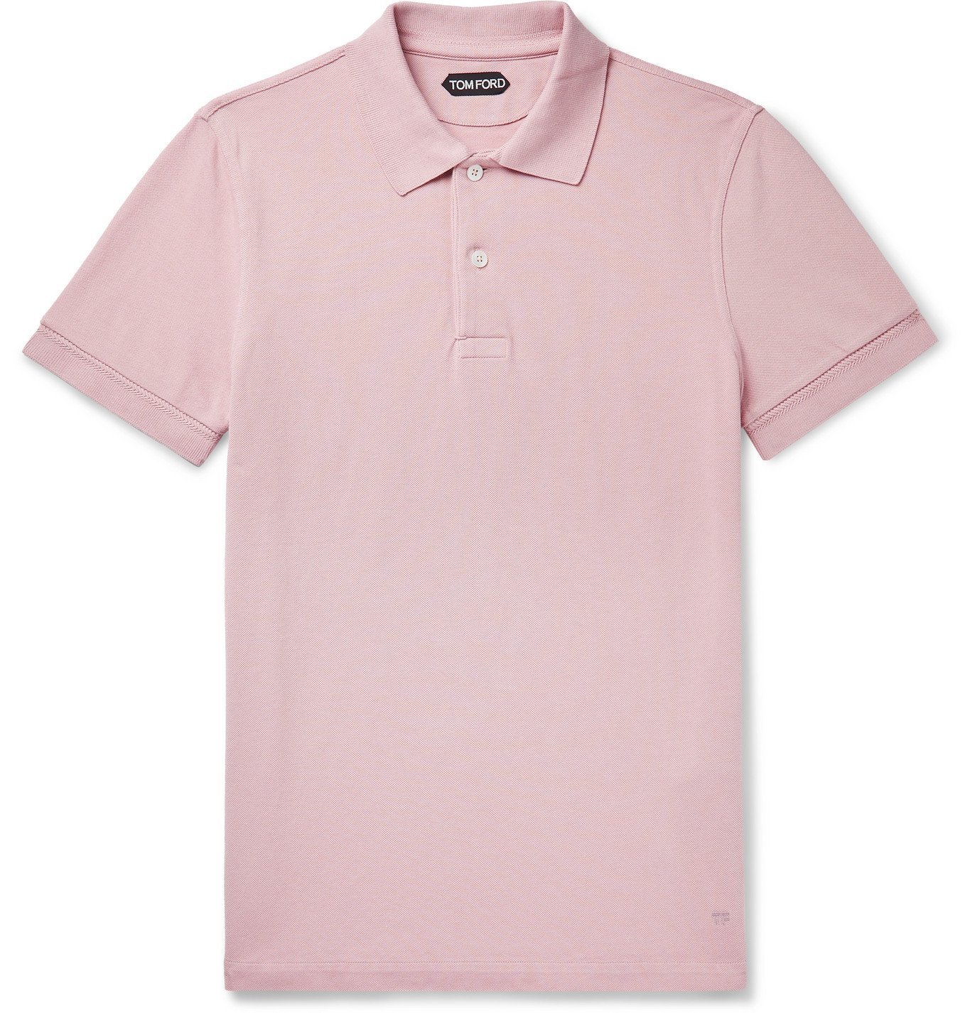 TOM FORD - Slim-Fit Cotton-Piqué Polo Shirt - Pink TOM FORD