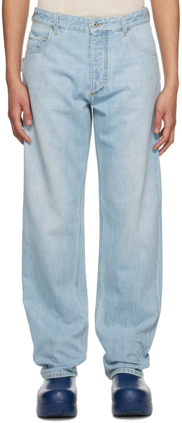 Bottega Blue LightBleached StraightLeg Jeans Bottega