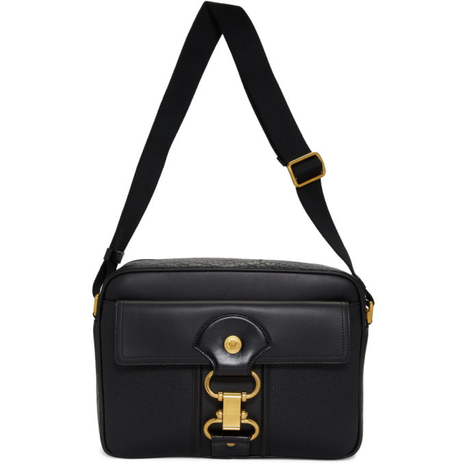 Versace Black Damysus Messenger Bag Versace