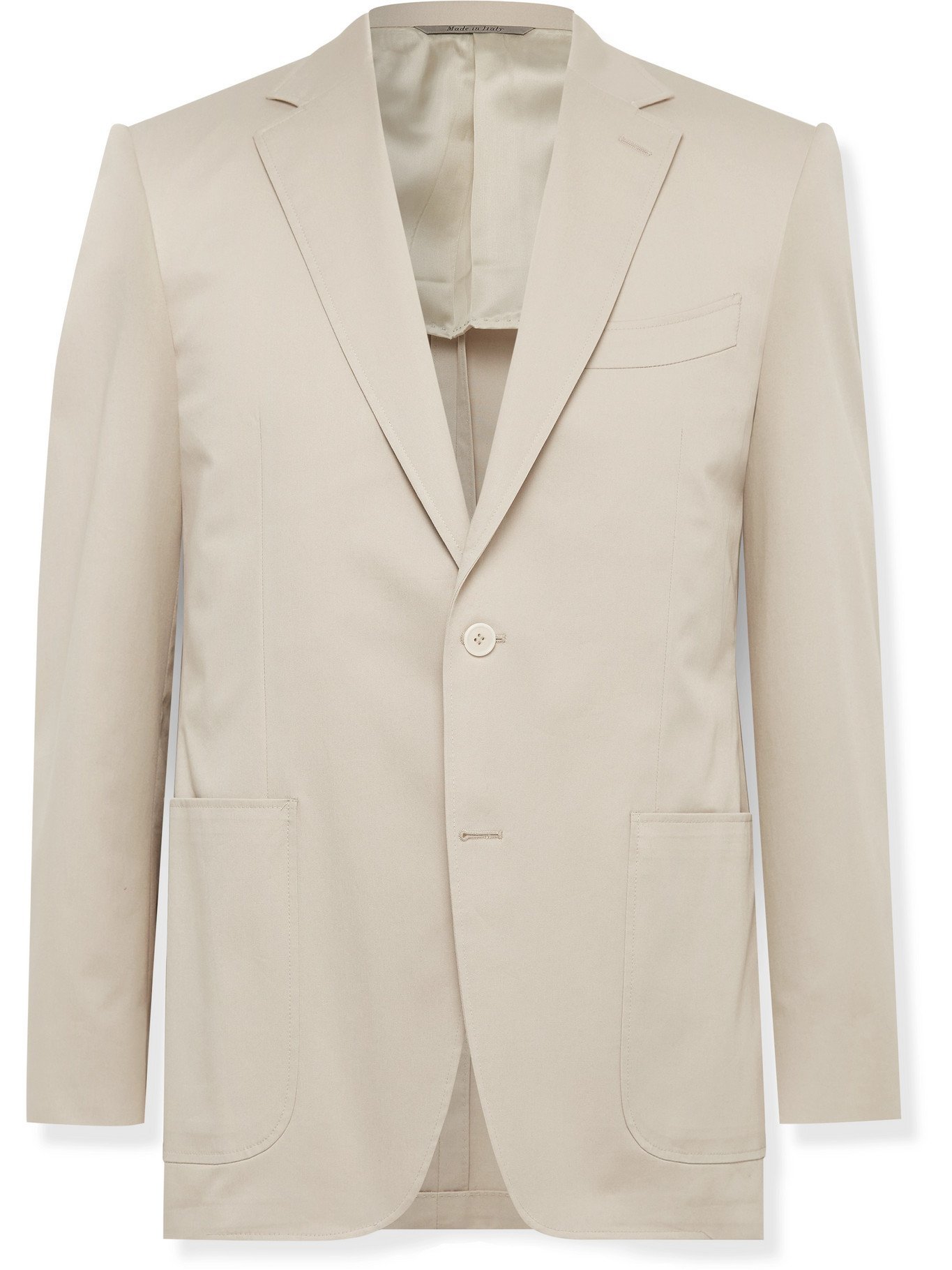 CANALI - Slim-Fit Cotton-Blend Twill Suit Jacket - Neutrals Canali