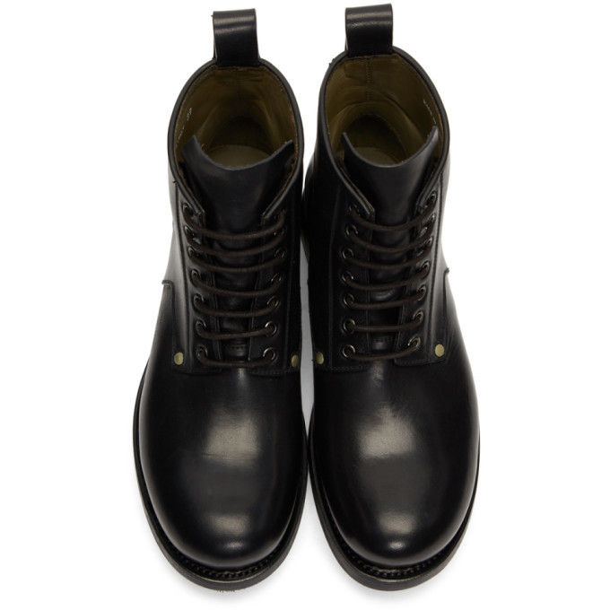 black cop boots