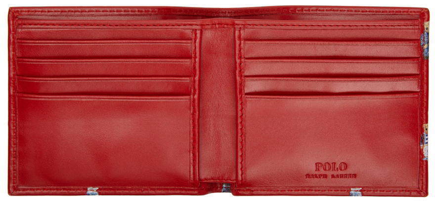 Polo Ralph Lauren Red Leather Polo Bear Wallet