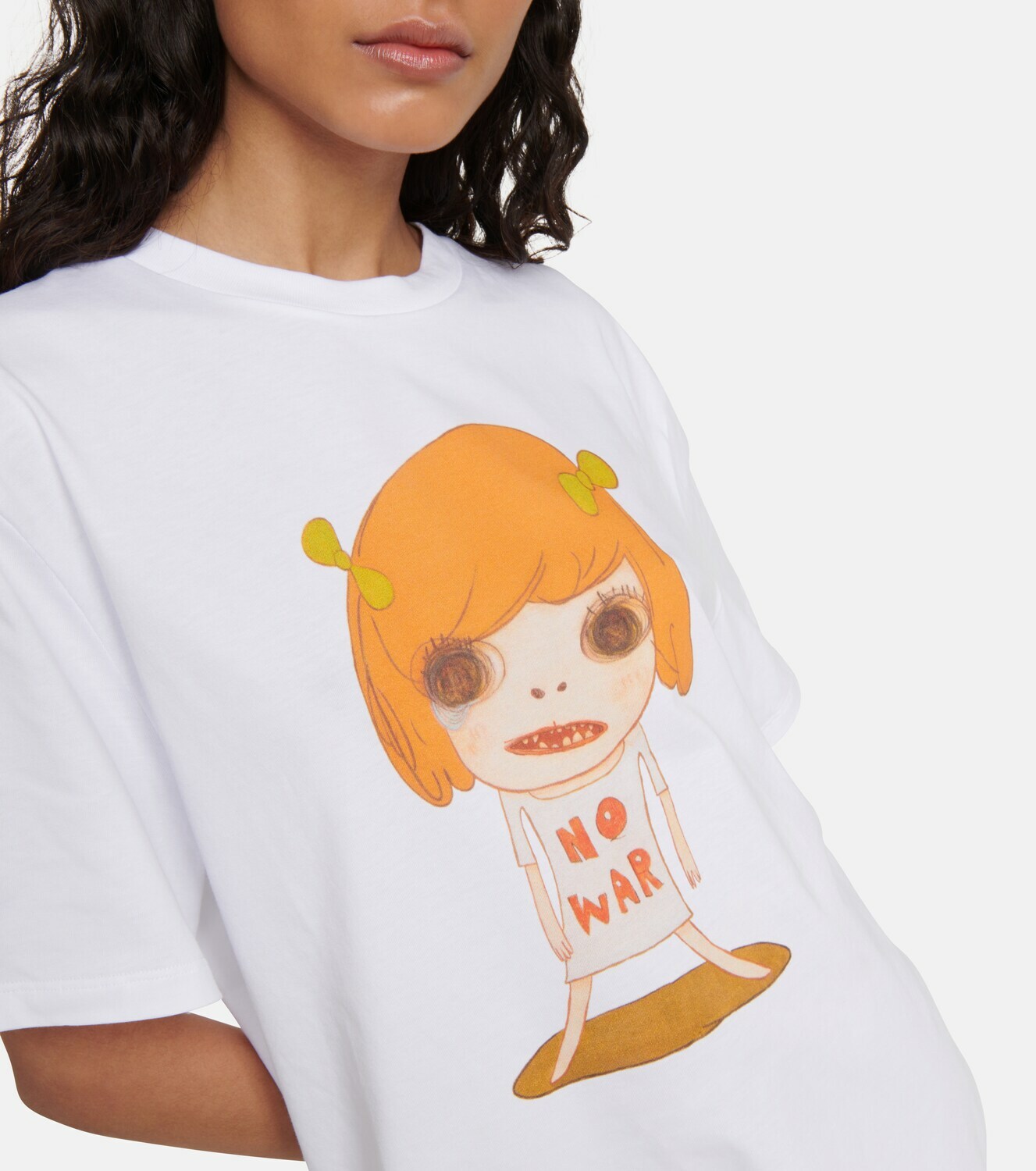 Stella Mccartney Orange Rabbit Print T-Shirt