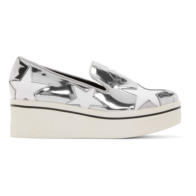 Stella McCartney Silver Binx Star Platform Sneakers Stella McCartney